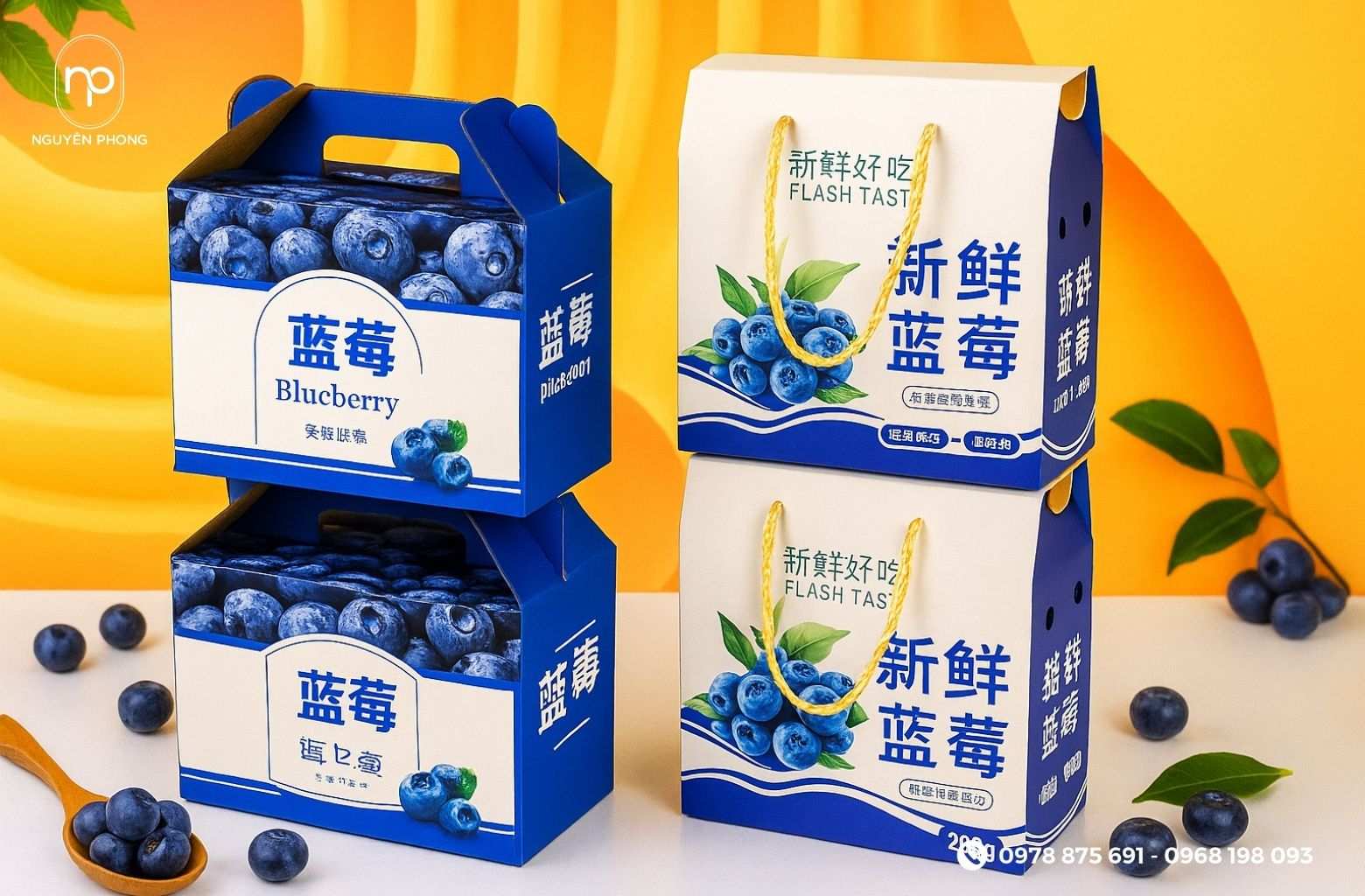 Hình ảnh và màu sắc trên thùng
